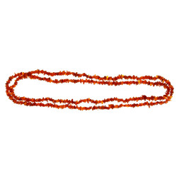 Important sautoir en ambre, L 80 cm, poi