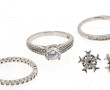 Lot de bijoux en argent : 3 bagues dont 