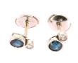 Paire de BO en or gris 18 carats, sertie