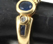 Bague en or jaune 18 cts sertie d'un sap