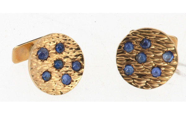 Paire de boutons de manchette en or jaun