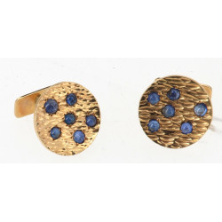 Paire de boutons de manchette en or jaun
