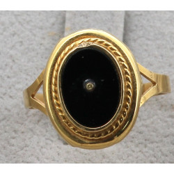 Bague en or jaune, poinçon tête d'aigle,