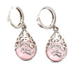 Paire de BO en argent 925ème et cabochon
