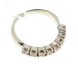 1/2 alliance en or gris 18 carats, poinç