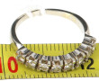 1/2 alliance en or gris 18 carats, poinç