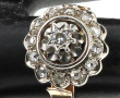 Bague en or jaune 18 carats et platine, 