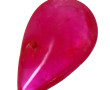 Rubis poire non monté (pierre de fond de
