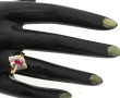 Bague 2 ors 18 cts, poinçon tête d'aigle
