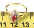 Bague 2 ors 18 cts, poinçon tête d'aigle