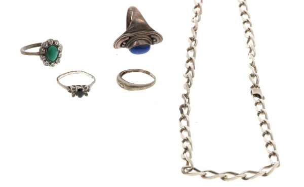 Collier en argent 925ème, 25,70 grs : on