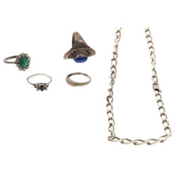 Collier en argent 925ème, 25,70 grs : on