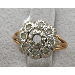Monture de bague en or 18 cts, manque la