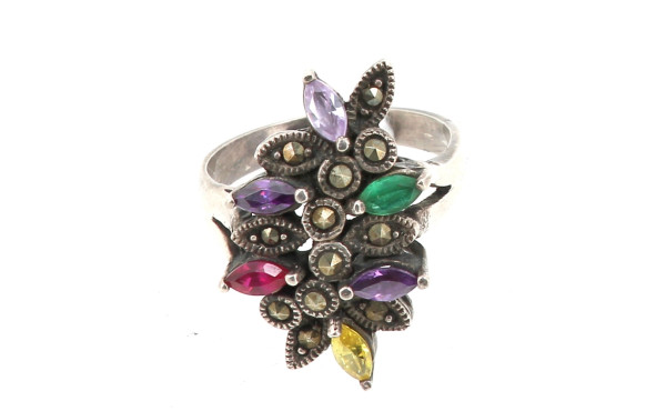 Jolie bague baroque en argent 925ème ser