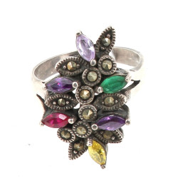 Jolie bague baroque en argent 925ème ser