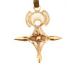 Pendentif croix d'Agadès en or jaune, po