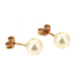 Paire de puces d'oreilles en or jaune 75