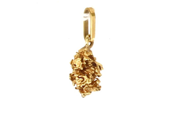 Pendentif forme pépite en or jaune 18 ct