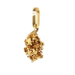 Pendentif forme pépite en or jaune 18 ct