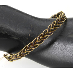 Bracelet en or jaune et poils d'éléphant