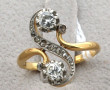 Bague ancienne deux ors style toi et moi