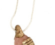 Pendentif en quartz rose et céramique su