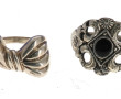 4 bagues en argent dont motif chats, cyg
