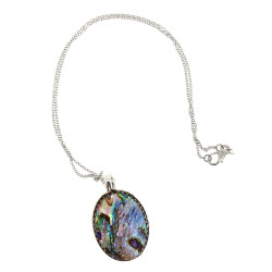 Pendentif en argent et coquille d'ormeau