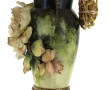 Vase ancien en barbotine à décor de rose