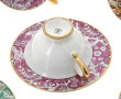 9 tasses et 9 sous-tasses en faïence fin