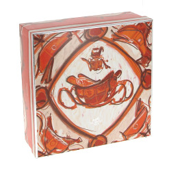 HERMES - Boîte carrée vide en carton dan