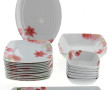Service de table en porcelaine fleurie c