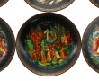 RUSSIE - 12 assiettes à gâteaux en porce