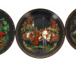 RUSSIE - 12 assiettes à gâteaux en porce