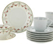 Tasse, sous-tasse et assiette à gâteaux 