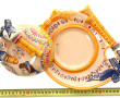 HENRIOT - Beurrier en faïence polychrome