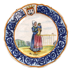 HR Quimper - Assiette à bords contours e