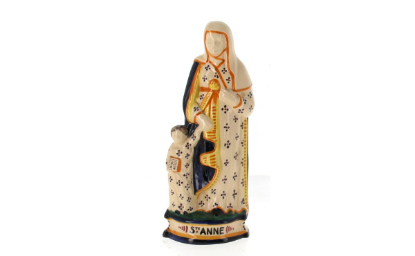 HB QUIMPER - "Ste Anne", statuette en fa