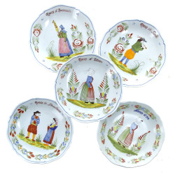 NOCES - HB Henriot Quimper - 5 assiettes