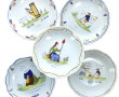 HB Henriot Quimper - 5 assiettes en faïe