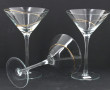 7 verres à cocktail en verre et filet do