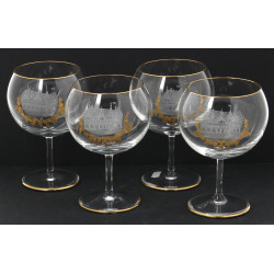 4 verres à dégustation Bourgogne en cris