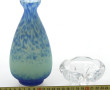 Vase de forme ovoïde en verre moucheté b