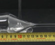 7 flûtes modernes en cristal, H 24,5 cm