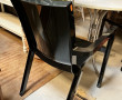 3 fauteuils en polycarbonate noir modèle