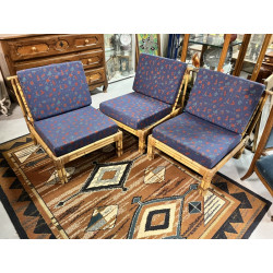 3 fauteuils en rotin