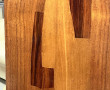 Panneau en bois marqueté à thème abstrai