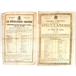 SOUVENIR DU SIÈGE DE PARIS. 2 Affiches :