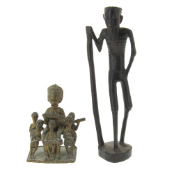 Sujet africain en bronze à décor d'une s