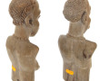 Paire de bustes africains en bois sculpt